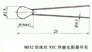 MF54 high precision NTC thermistor characteristic parameters