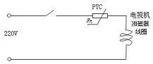 Color TV automatic degaussing circuit