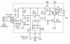 Application of D-53 in NTC Thermistor Temperature Control Circuit Diagram of 0-150 Degree
