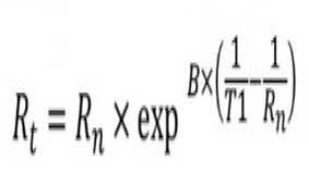 Resistance and temperature calculation formula