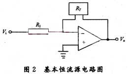 Diagrama básico del circuito de fuente de corriente constante