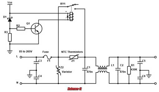 Relais reduziert den Stromverbrauch des NTC-Thermistors