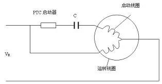 Diseño del circuito de arranque del motor de protección PTC