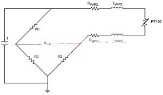 Zwei- und Dreileiter-Pt100-Verdrahtungsmethode für die Wheatstone-Brücke