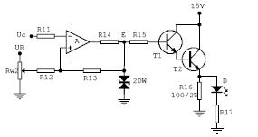 Comparador y diagrama de circuito de control