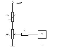 Diagrama de circuito experimental de termistor NTC