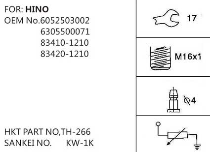 Sensor de temperatura del refrigerante del motor