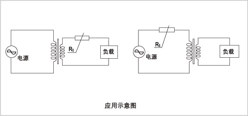 Diagrama de circuito de fusible reiniciable serie PTCR