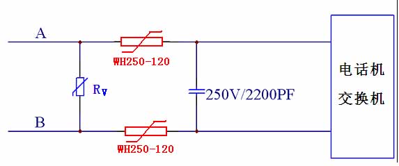 Application of PTC fuse in exchange telephone 