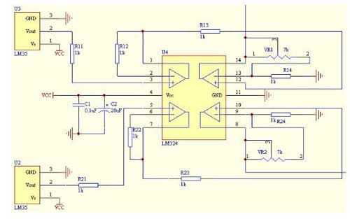 Design the temperature acquisition module of DS18B20