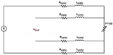 Wiring harness for 3-wire platinum resistance sensor