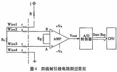 Four-wire lead measurement circuit