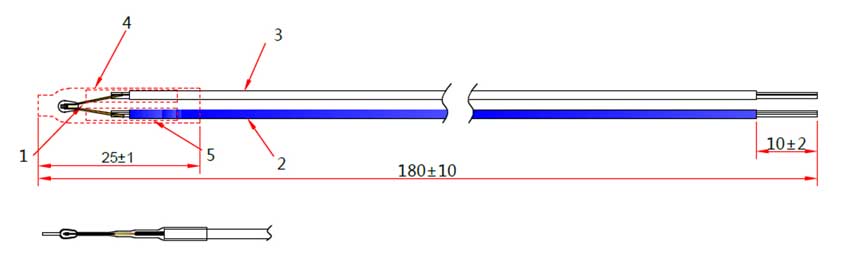 Charging pile temperature sensor size chart