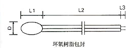 Epoxy resin temperature sensor dimensions