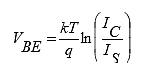 Transistor base-emitter voltage VBE