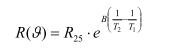 Fitting the thermal characteristic formula of NTC