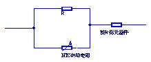 Diagrama de ejemplo de línea de medición de temperatura de termistor