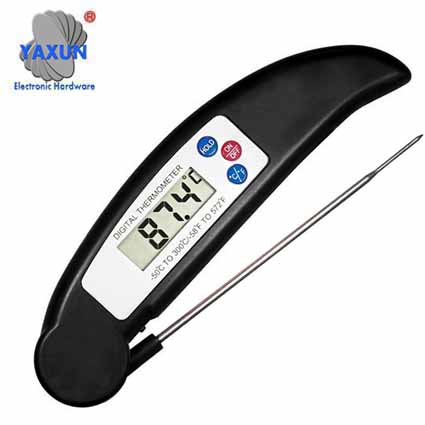 Digital probe type folding barbecue thermometer